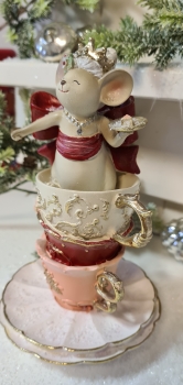 Tea Time Mäusekönigin Tassen  Weihnachtsdeko Advent